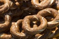 Background with Turkish bagels simit Royalty Free Stock Photo