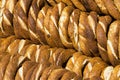 Background with Turkish bagels simit Royalty Free Stock Photo