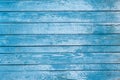 The background is turquoise and the color of old painted wooden boards. Wooden background blue with peeling paint from long boards Royalty Free Stock Photo