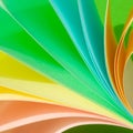 Background of twisted pastel multi-colored sheets of paper Royalty Free Stock Photo