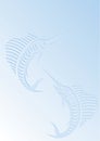 Background with two sailfishes Royalty Free Stock Photo