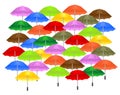 Background with umbrellas, cdr vector