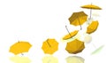 Background umbrellas colors green yellow red pink multicolor- Royalty Free Stock Photo