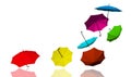 Background umbrellas colors green yellow red pink multicolor- Royalty Free Stock Photo