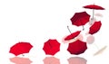 Background umbrellas colors red pink multicolor- Royalty Free Stock Photo