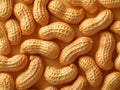 background of unshelled peanuts top view