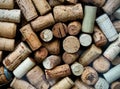 Background of used wine corks Royalty Free Stock Photo