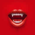 Background of vampire mouth with open lips