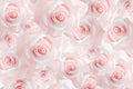 Background from variety of pink rosebuds. Wallpaper. Pastel shades