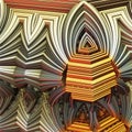 Background of various abstract gold and silver elements. fantastic structure.