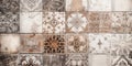 Background from various ancient mosaics. Generative ai