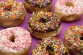 Various Sprinkle Donuts Royalty Free Stock Photo