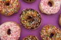 Various Sprinkle Donuts Royalty Free Stock Photo