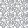 Background vector abstract design. Geometric seamless pattern in gray color. Decorative mosaic wallpaper. Vector illustration. Royalty Free Stock Photo