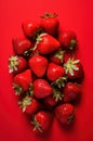 Red fruit strawberry fresh food berry background ripe Royalty Free Stock Photo