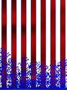 Red and white svertical stripes with blue pixels Royalty Free Stock Photo