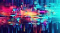 background vibrant pixel chaos