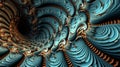 Background of vibrant spiral geometric shapes, AI-generated.