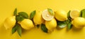 background food natural juicy fresh diet summer yellow fruit lemon healthy. Generative AI.