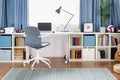 Background view of the teenager's room with modern interior. Royalty Free Stock Photo