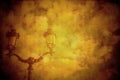 Background vintage style lamp and clouds