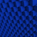 3d  blue cubes in perspecive 1 Royalty Free Stock Photo