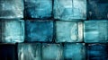 Background from a wall lined with old glass colored blocks Royalty Free Stock Photo