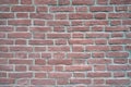 Background wall of old red brick, smooth surface texture Royalty Free Stock Photo