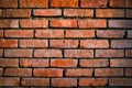 Background is wall old red burnt brick Royalty Free Stock Photo