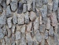 background wall stacked natural rough stones