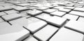A background wallpaper banner featuring offset white cube boxes as a texture pattern template Royalty Free Stock Photo