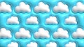 Background wallpaper blue 3d cloudscape design illustration. Royalty Free Stock Photo