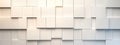 A background wallpaper with a pattern of randomly shifted white cube boxes, designed with a block layout and space for