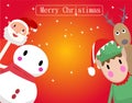 Background walpaper meery christimas character Royalty Free Stock Photo