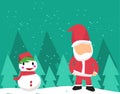 Background walpaper meery christimas character Royalty Free Stock Photo