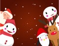 Background walpaper meery christimas character Royalty Free Stock Photo