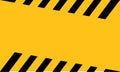 background with warning stripes. Yellow warning stripe template. warning background or warning wallpaper. Vector illustration. Royalty Free Stock Photo