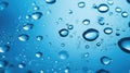 background water drops on blue Royalty Free Stock Photo