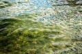 Background of the water of Lake Traunsee in the coastal area. Colorful texture of stones under water Royalty Free Stock Photo