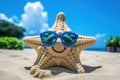 Background water vacation starfish tropical star nature sand ocean sea beach summer blue Royalty Free Stock Photo