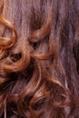 Background of wavy auburn hair Royalty Free Stock Photo