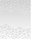 White gray geometric polygonal fractal background