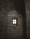 Background which the structure of window of an old mysterious castle