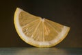 Background whit fruit; half lemon slice Royalty Free Stock Photo