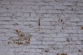 Background white brick wall in a retro style. Royalty Free Stock Photo