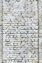 Background of white brick wall texture. Close-up view of cement bonded brick wall. An ancient white brick wall. Texture background Royalty Free Stock Photo