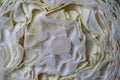 Background of the white cabbage in the cut, macro photography. Closeup, top view. Texture raw half cabbage Royalty Free Stock Photo