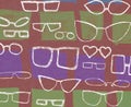 Background with white glasses Royalty Free Stock Photo