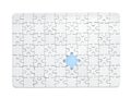 Background of white puzzle with missing piece Royalty Free Stock Photo