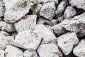 Background of white stones Royalty Free Stock Photo
